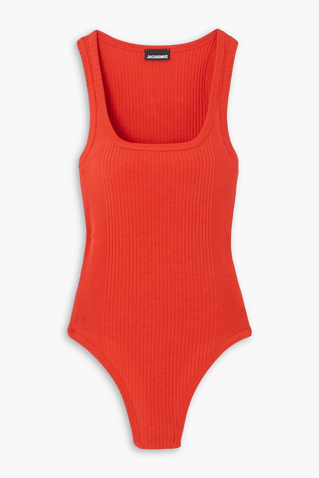 JACQUEMUS Caraco ribbed cotton bodysuit THE OUTNET