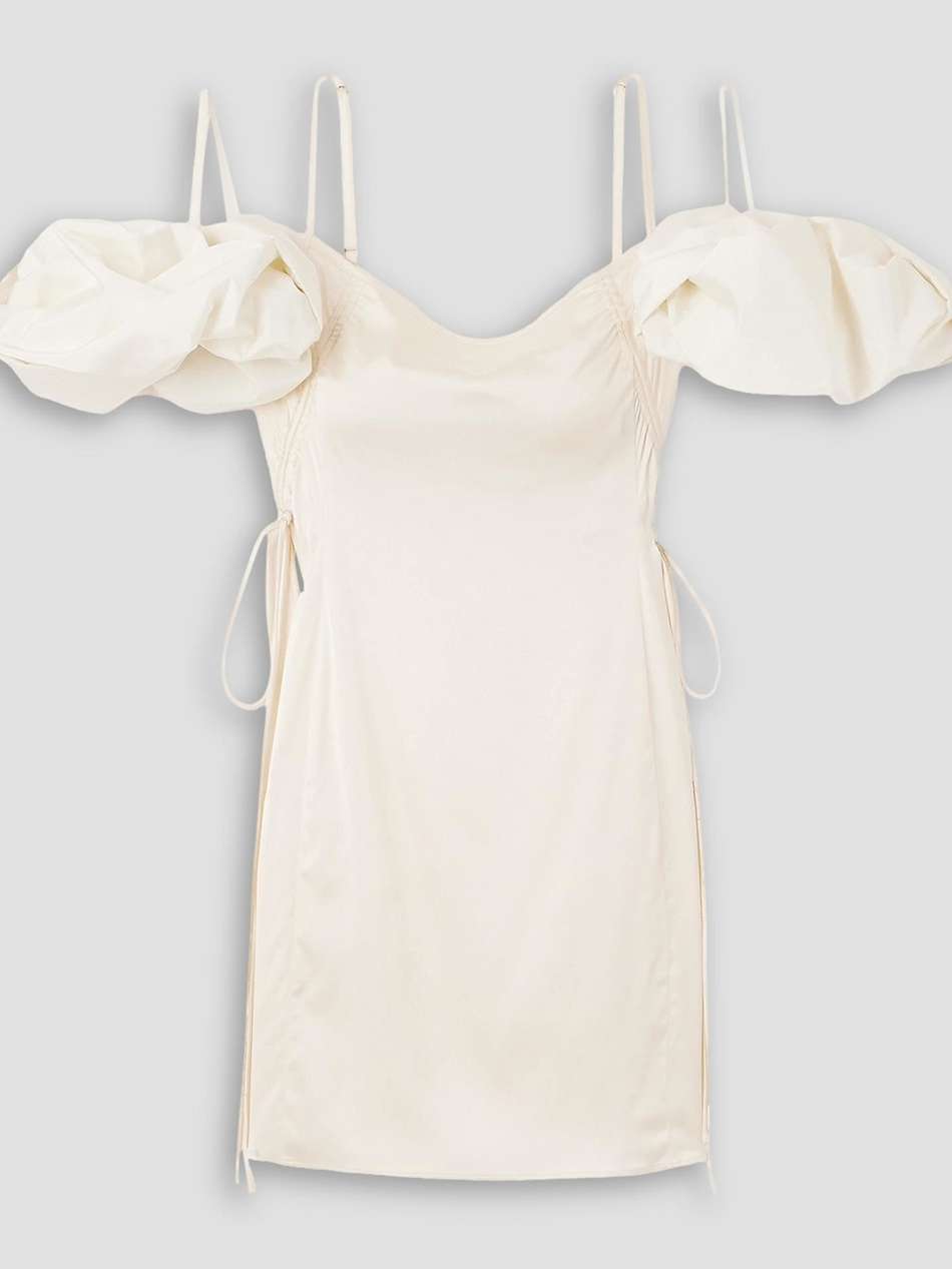 chouchou convertible satin mini dress
