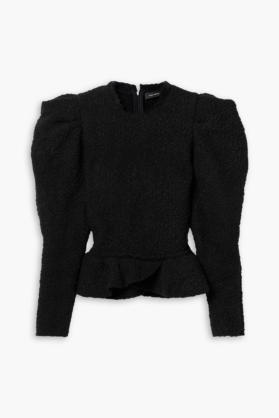 Isabel Marant Giamili Bouclé Peplum Top