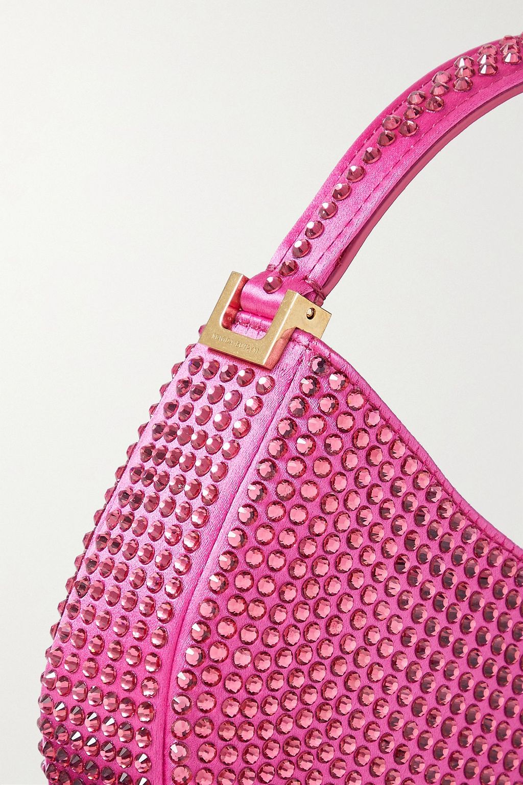 MAGDA BUTRYM Crystal-embellished mini satin tote
