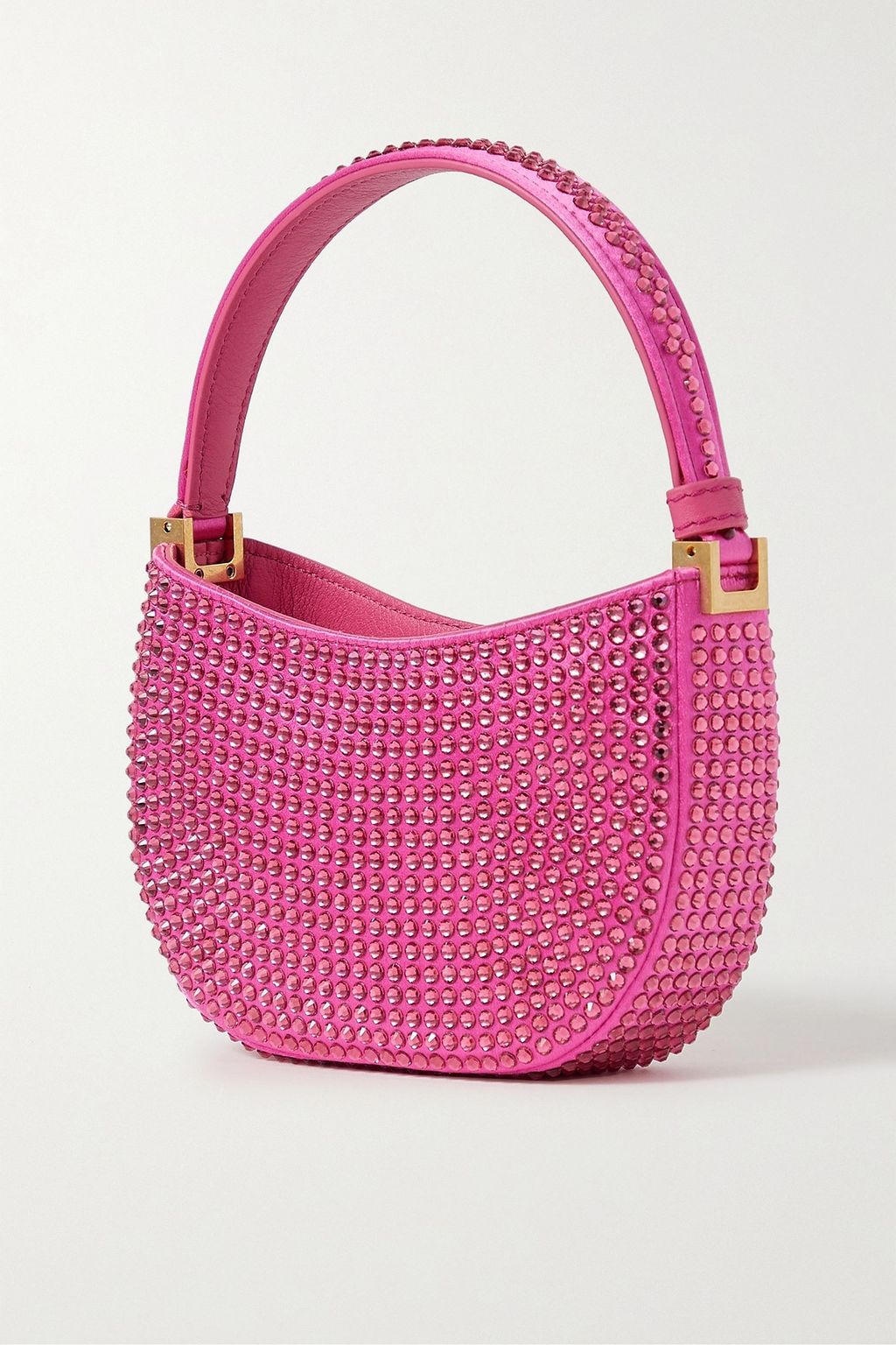 MAGDA BUTRYM Crystal-embellished mini satin tote