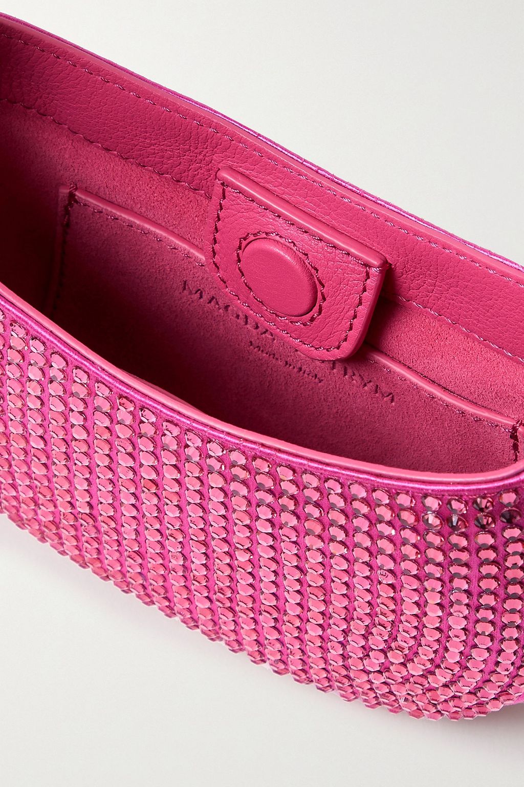 MAGDA BUTRYM Crystal-embellished mini satin tote