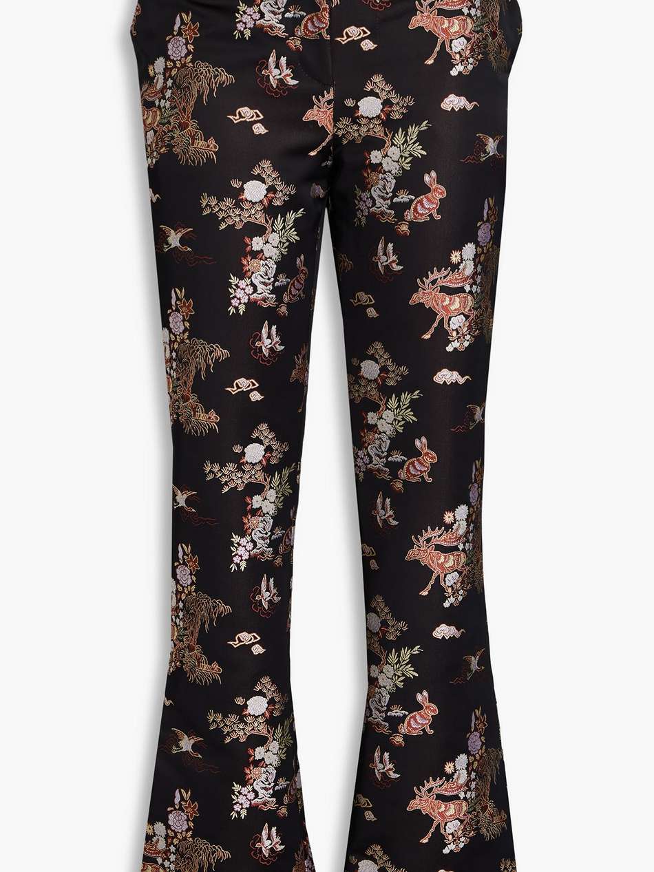 brocade flared pants