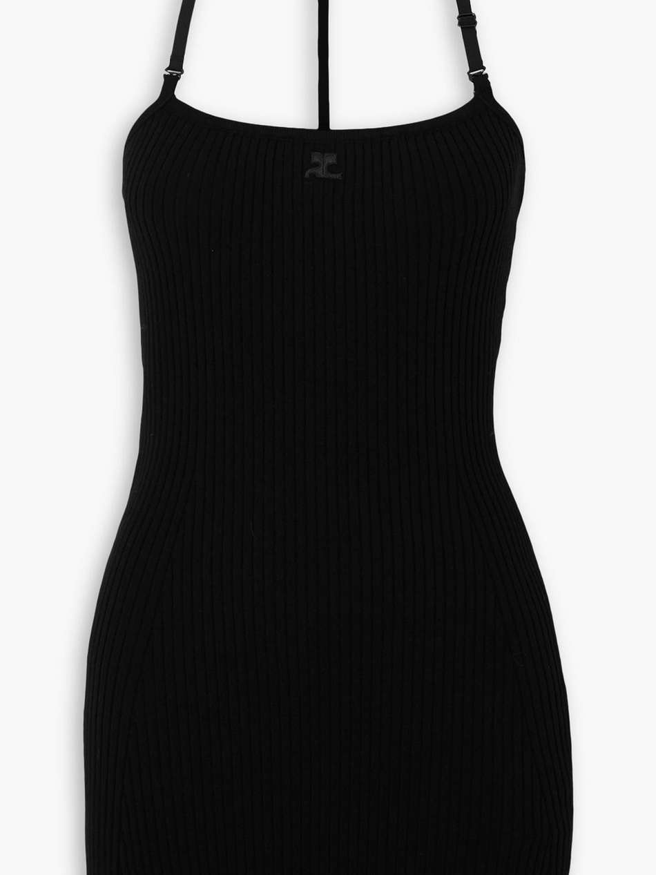 ribbed-knit mini dress
