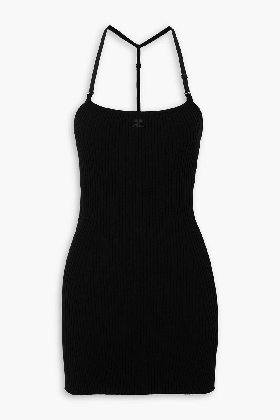 Courrèges Courreges Mini Dress With Strap And Buckle Detail. In Black