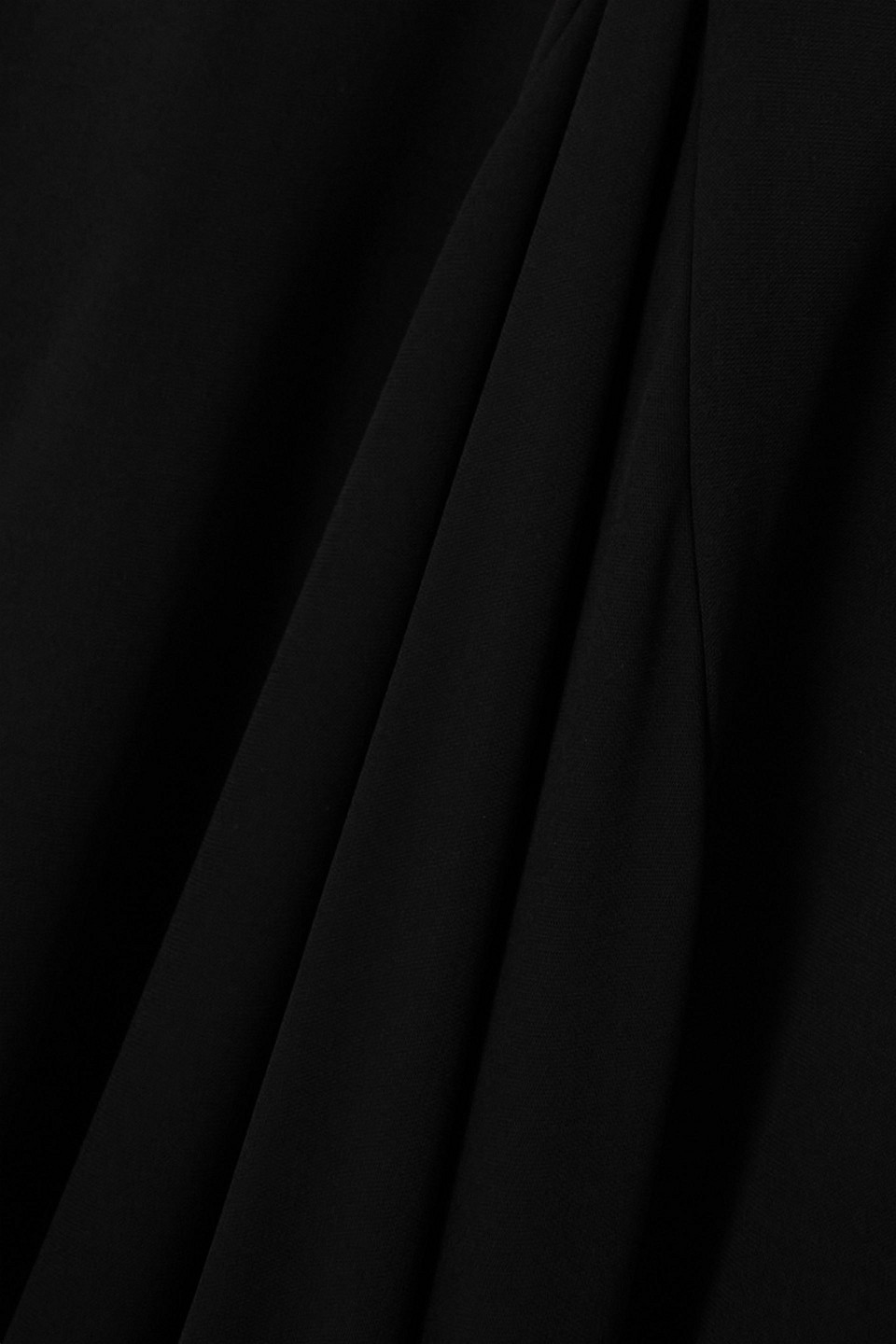 Magda Butrym Black Fluted Mini Dress With Rose-appliquè In Viscose Woman In Black