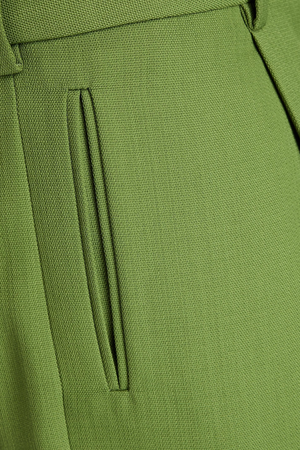 Acne Studios Karottenhose Aus Grain De Poudre Mit Falten In Blattgrün
