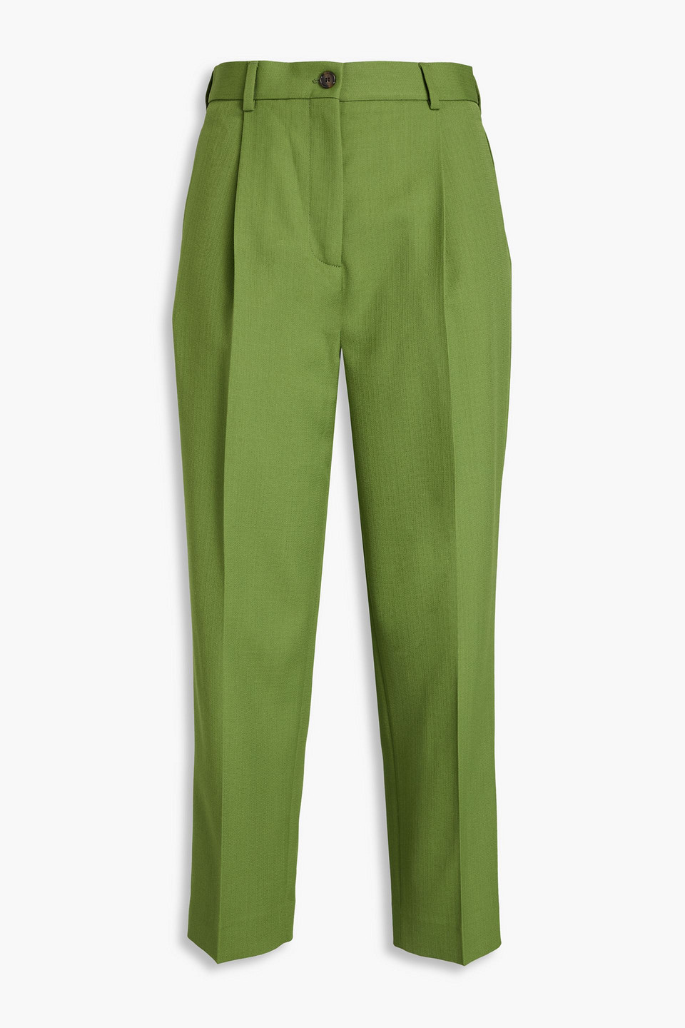 Acne Studios Karottenhose Aus Grain De Poudre Mit Falten In Blattgrün