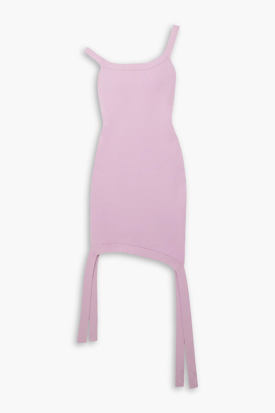 Jw Anderson Deconstructed Knitted Mini Dress In Lilac