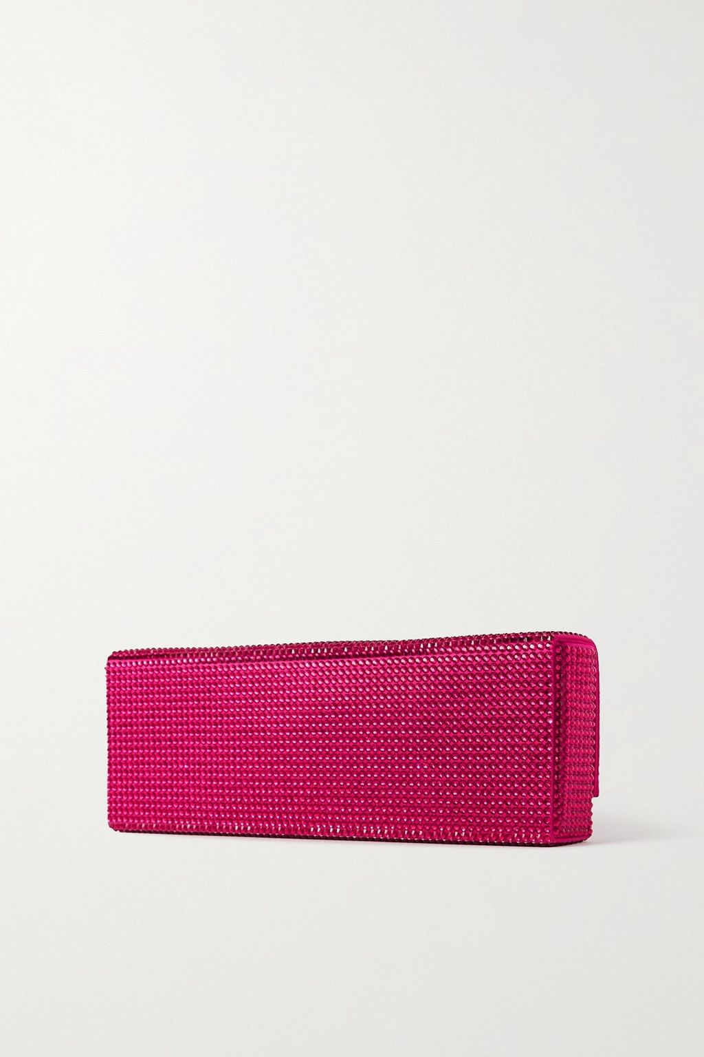 AMINA MUADDI Amini Paloma crystal-embellished satin clutch