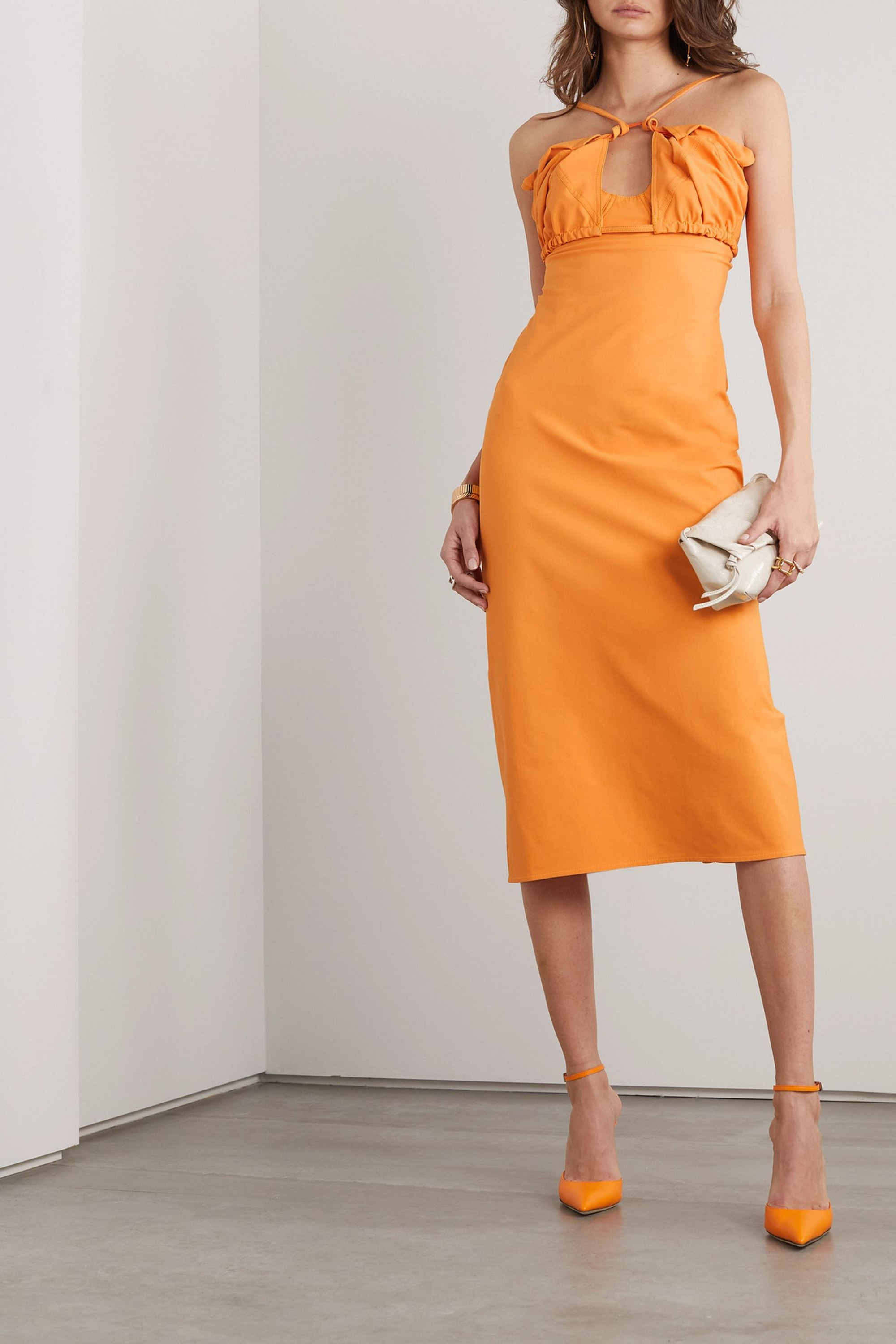 Jacquemus Bikini cutout stretch-twill midi dress