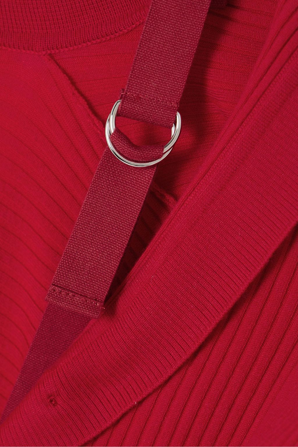 JACQUEMUS فستان قصير Colin بقصة غير متماثلة من مزيجٍ من الصوف المضلّع