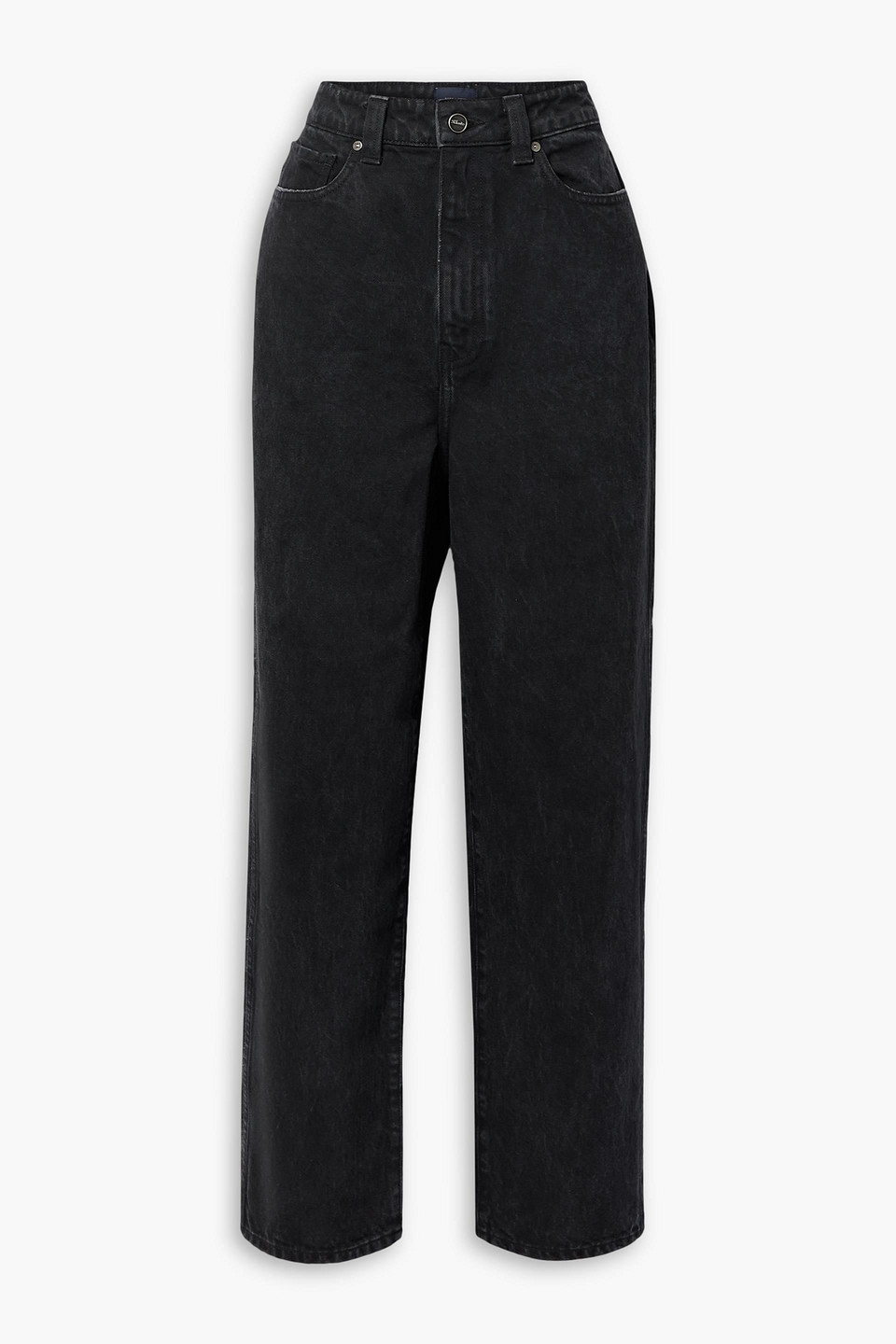 Khaite Martin Rigid High-rise Straight-leg Jeans In Black