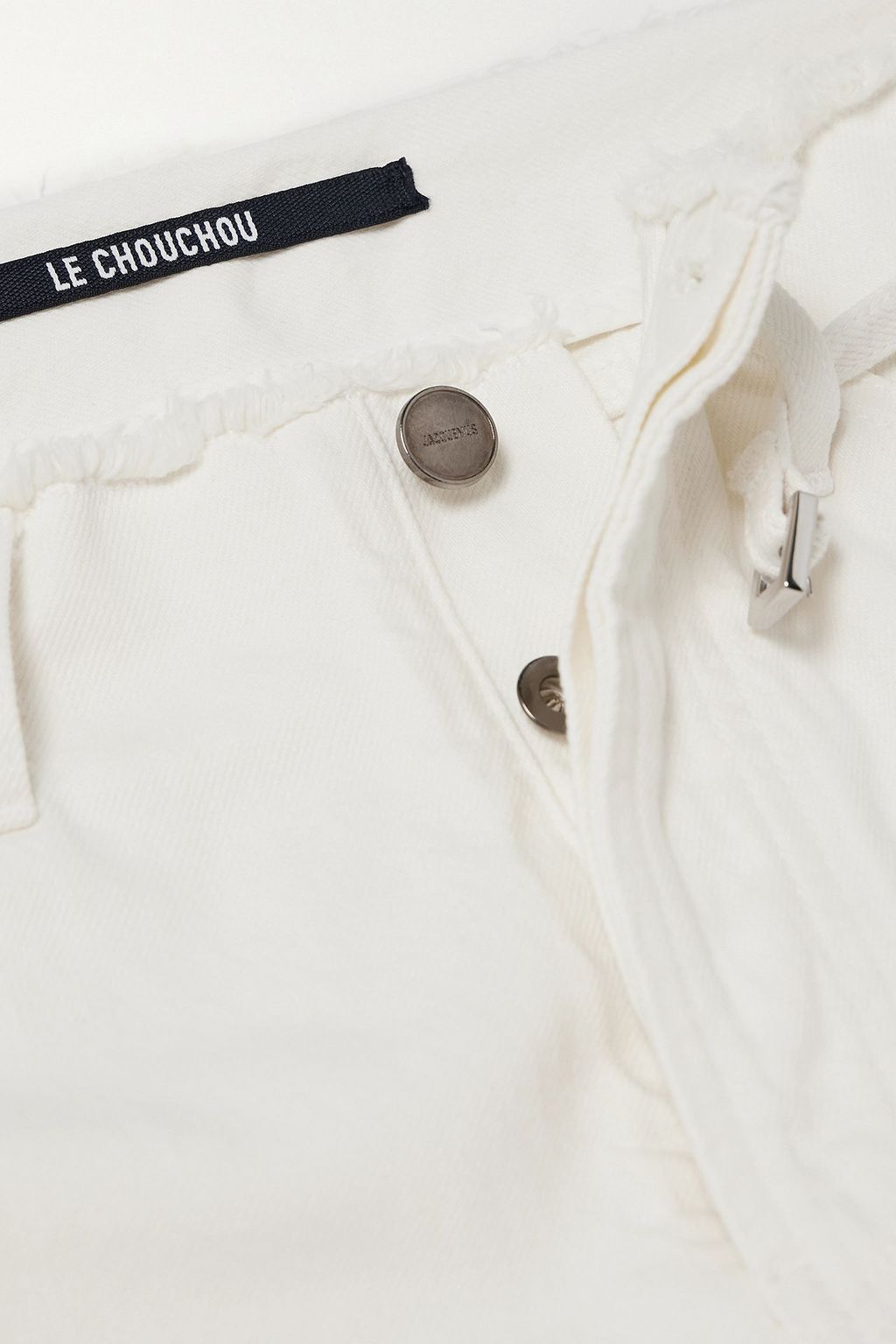 JACQUEMUS بنطال جينز Le De Nimes Caraco بأرجل واسعة وخصر عالٍ وحاشية بأهداب