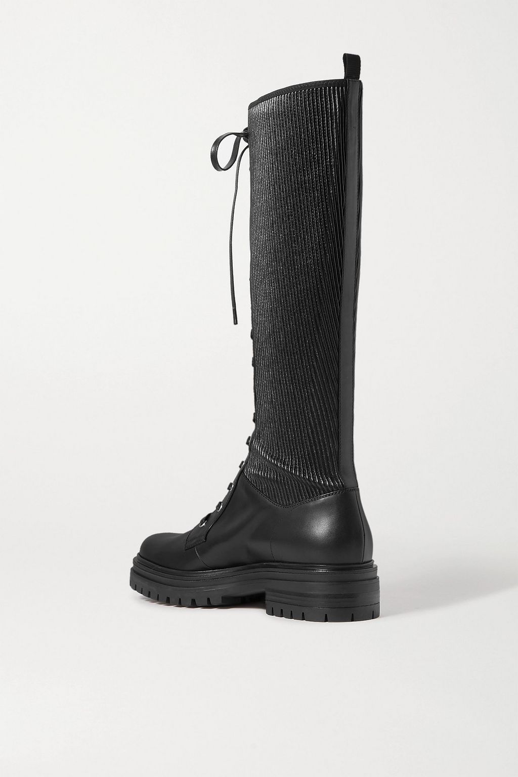 GIANVITO ROSSI Lace-up leather knee boots