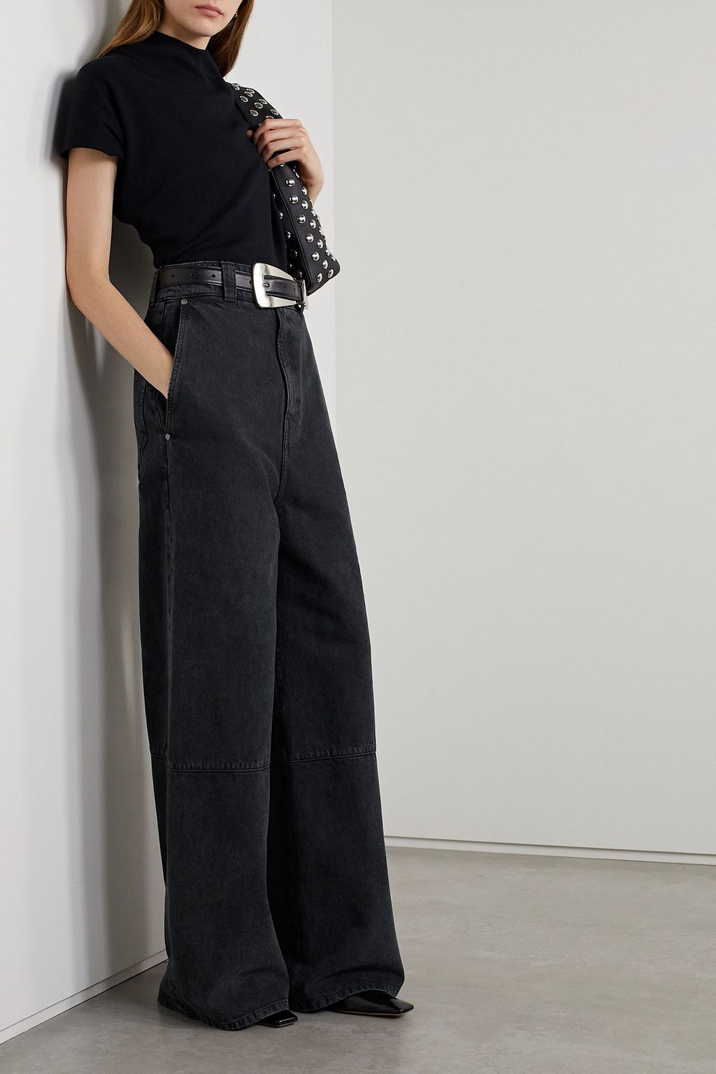 KHAITE Isla high-rise wide-leg jeans