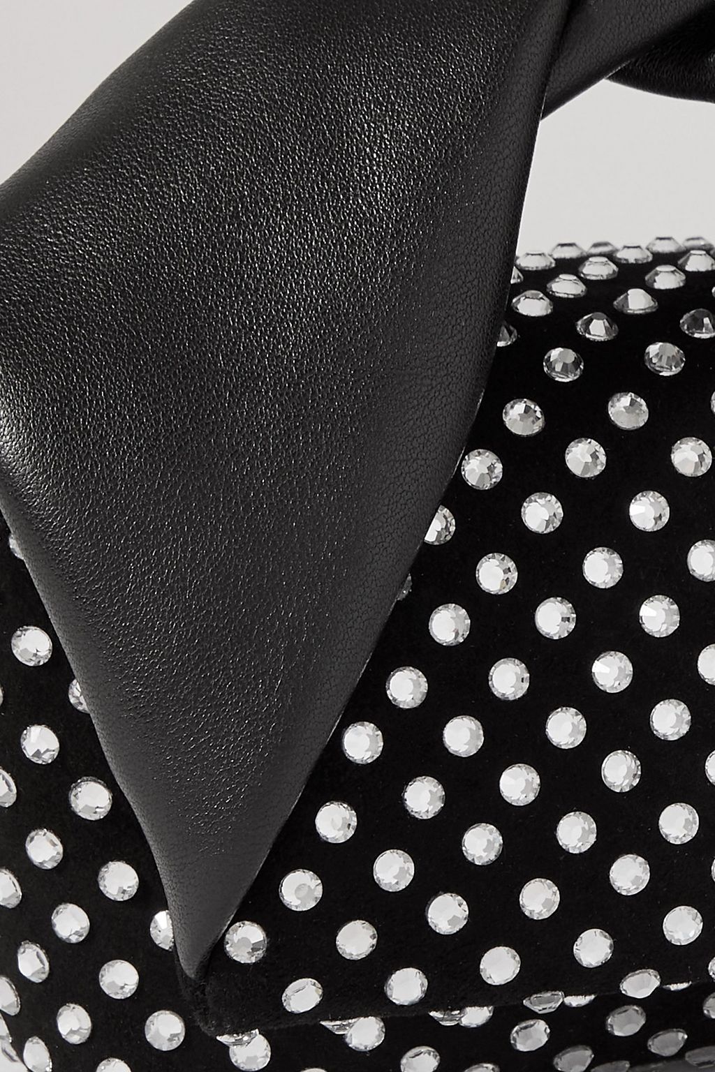 JW ANDERSON Twister crystal-embellished suede and leather shoulder bag