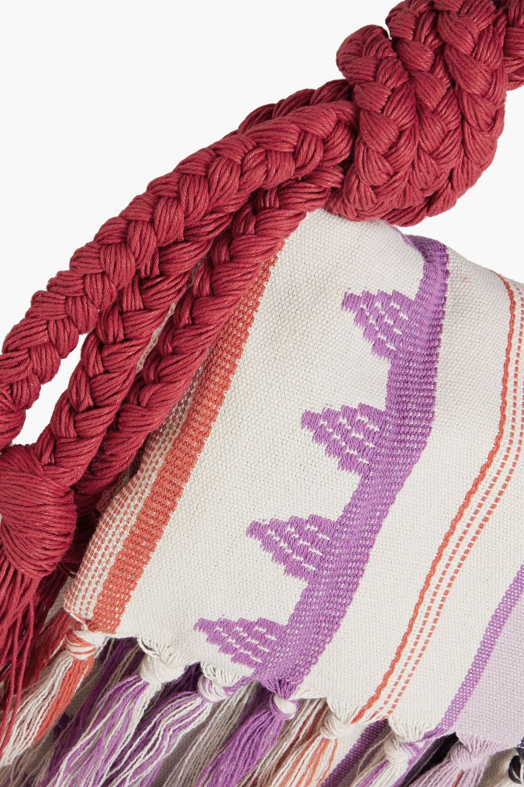ISABEL MARANT Marakoo fringed printed cotton-gauze shoulder bag