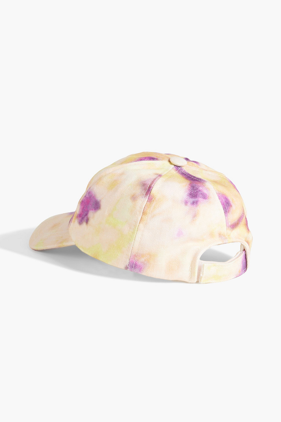 Isabel Marant Tyron Embroidered Tie-dyed Cotton Baseball Cap In Gelb