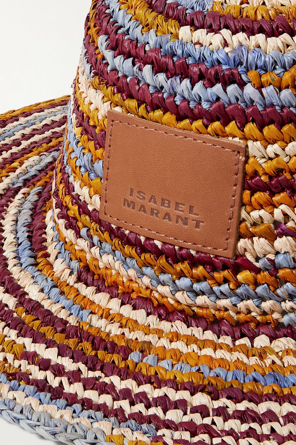 ISABEL MARANT Tulum striped woven raffia hat