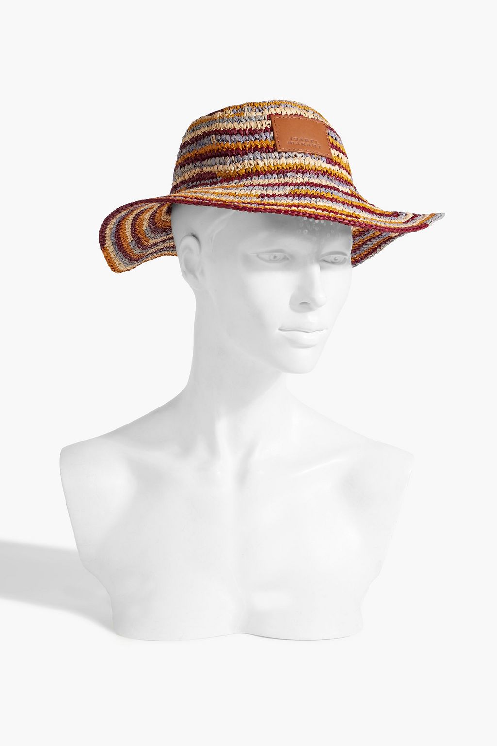 ISABEL MARANT Tulum striped woven raffia hat