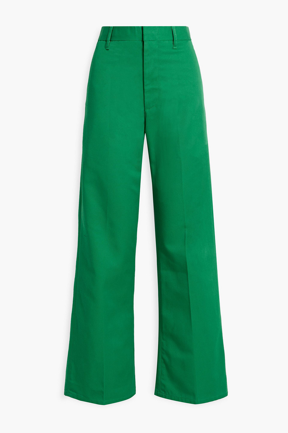 Re/done Cotton-twill Wide-leg Pants In Green