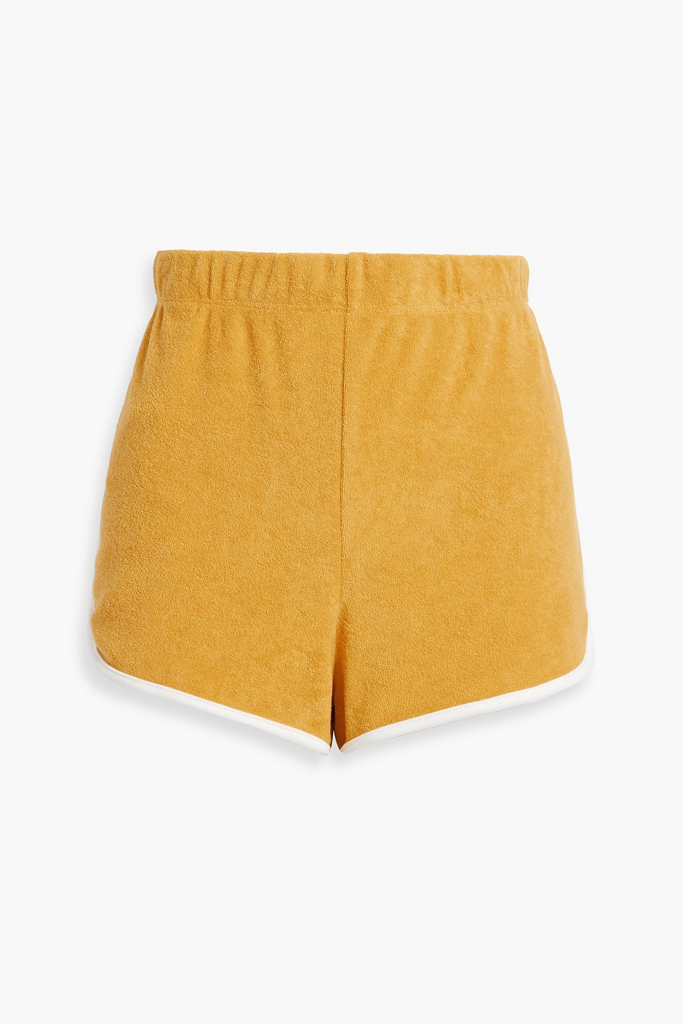 Re/done Cotton-blend Terry Shorts In Marigold