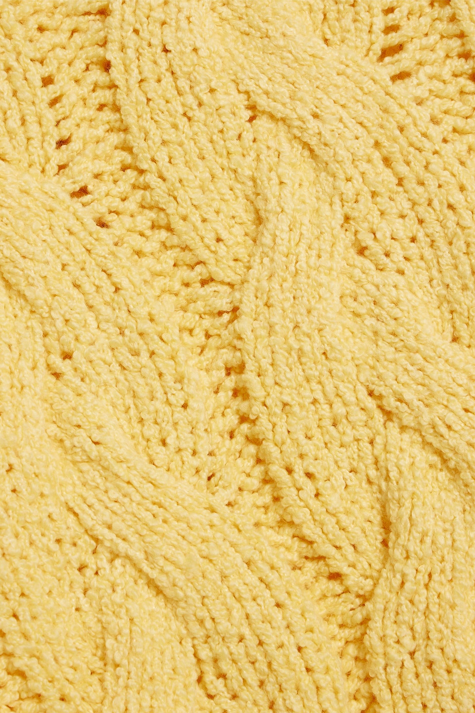 Re/done Cable-knit Cotton-blend Sweater In Yellow