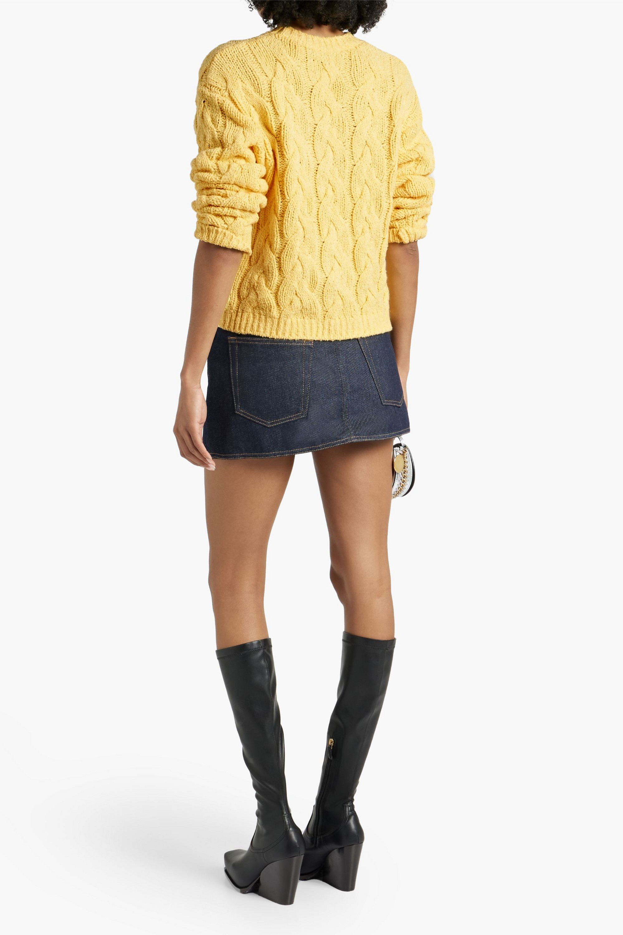 RE/DONE Cable-knit cotton-blend sweater