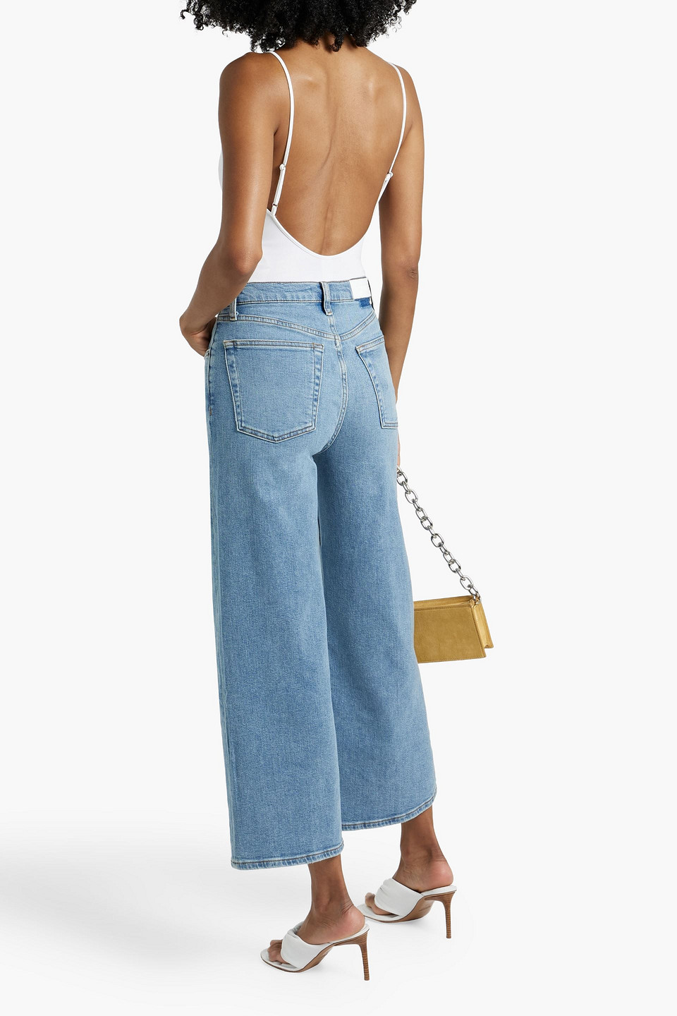 RE/DONE OPEN-BACK STRETCH COTTON-JERSEY BODYSUIT