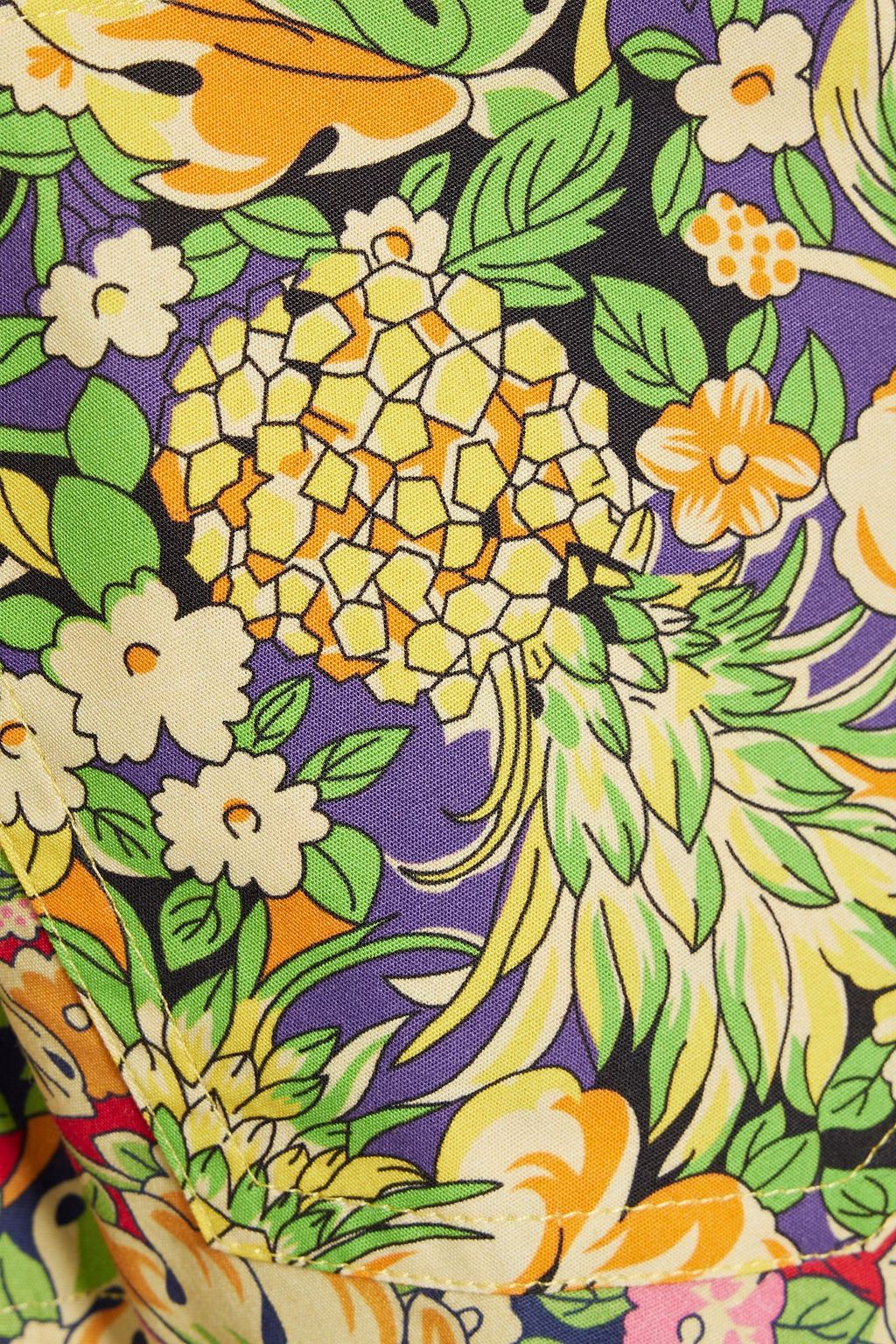 RE/DONE Cropped printed cotton shirt