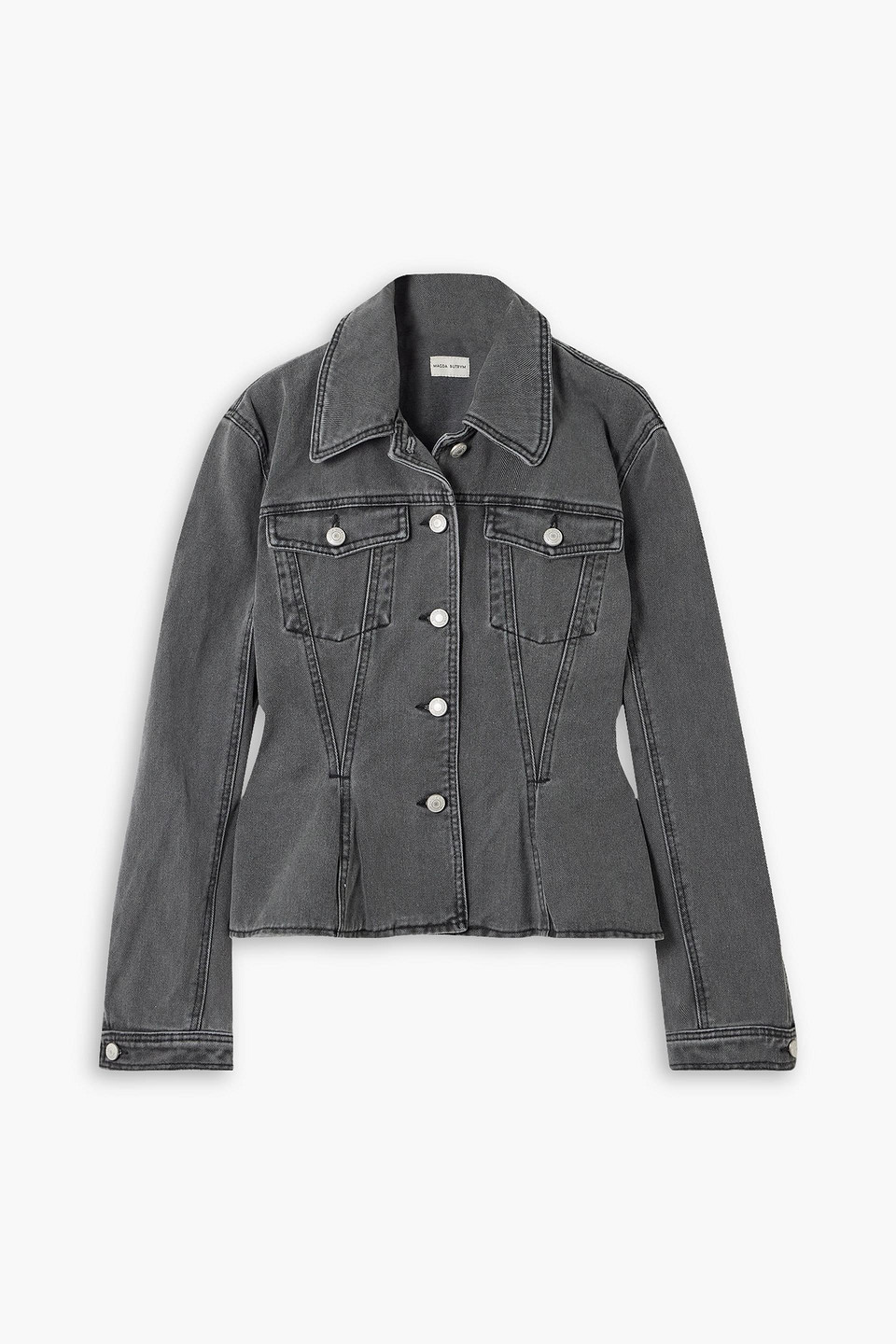 Denim peplum jacket