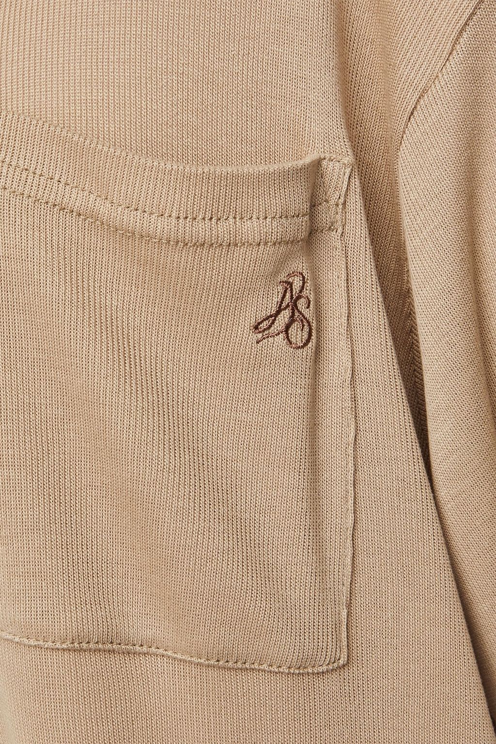 ACNE STUDIOS بلوزة من مزيج اللايوسيل بياقة عالية مضلّعة