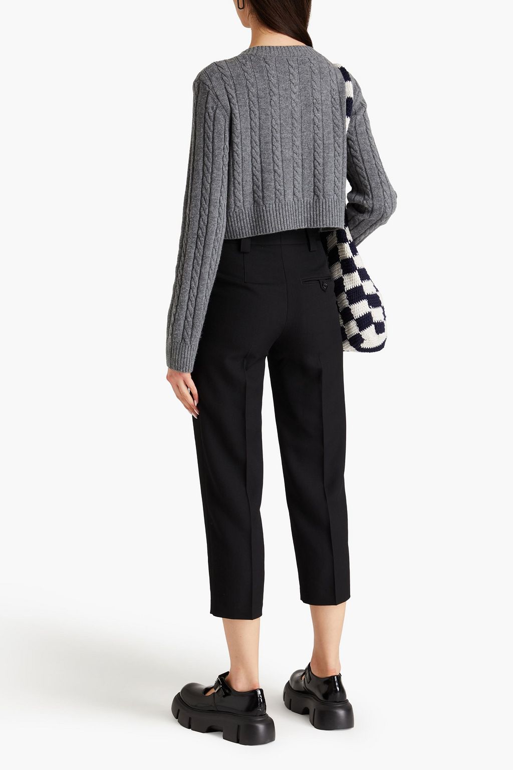 ACNE STUDIOS 그랑 드 뿌드르 크롭 테이퍼드 팬츠