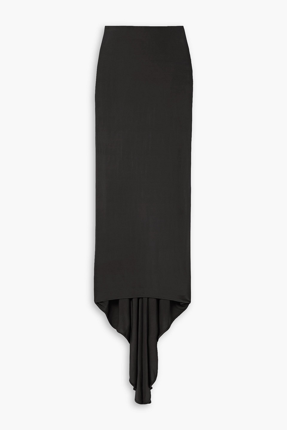Magda Butrym Asymmetric Jersey Maxi Skirt In Dark Brown
