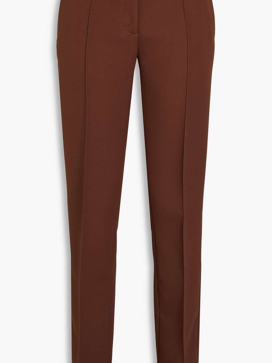 twill straight-leg pants