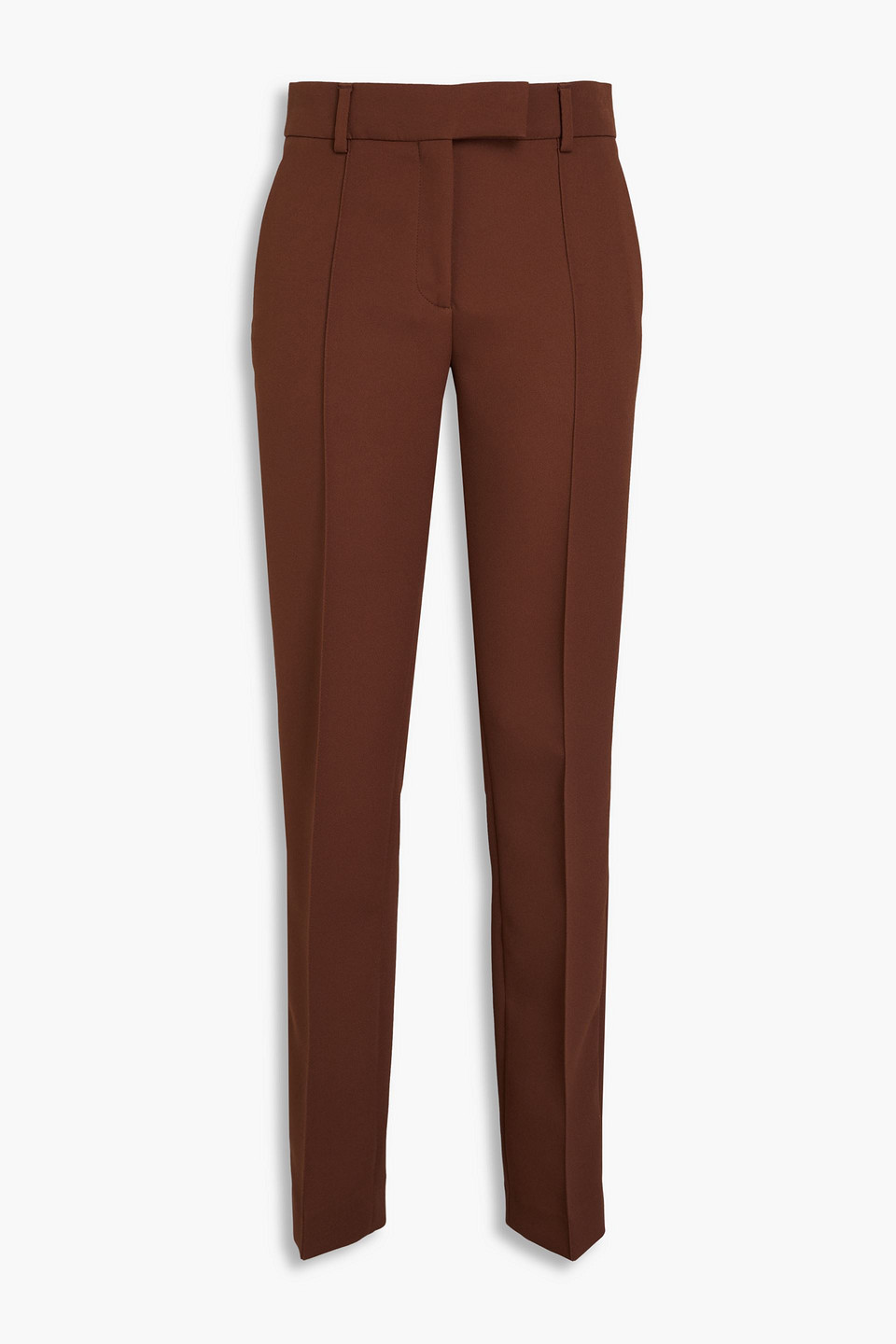 Twill straight-leg pants