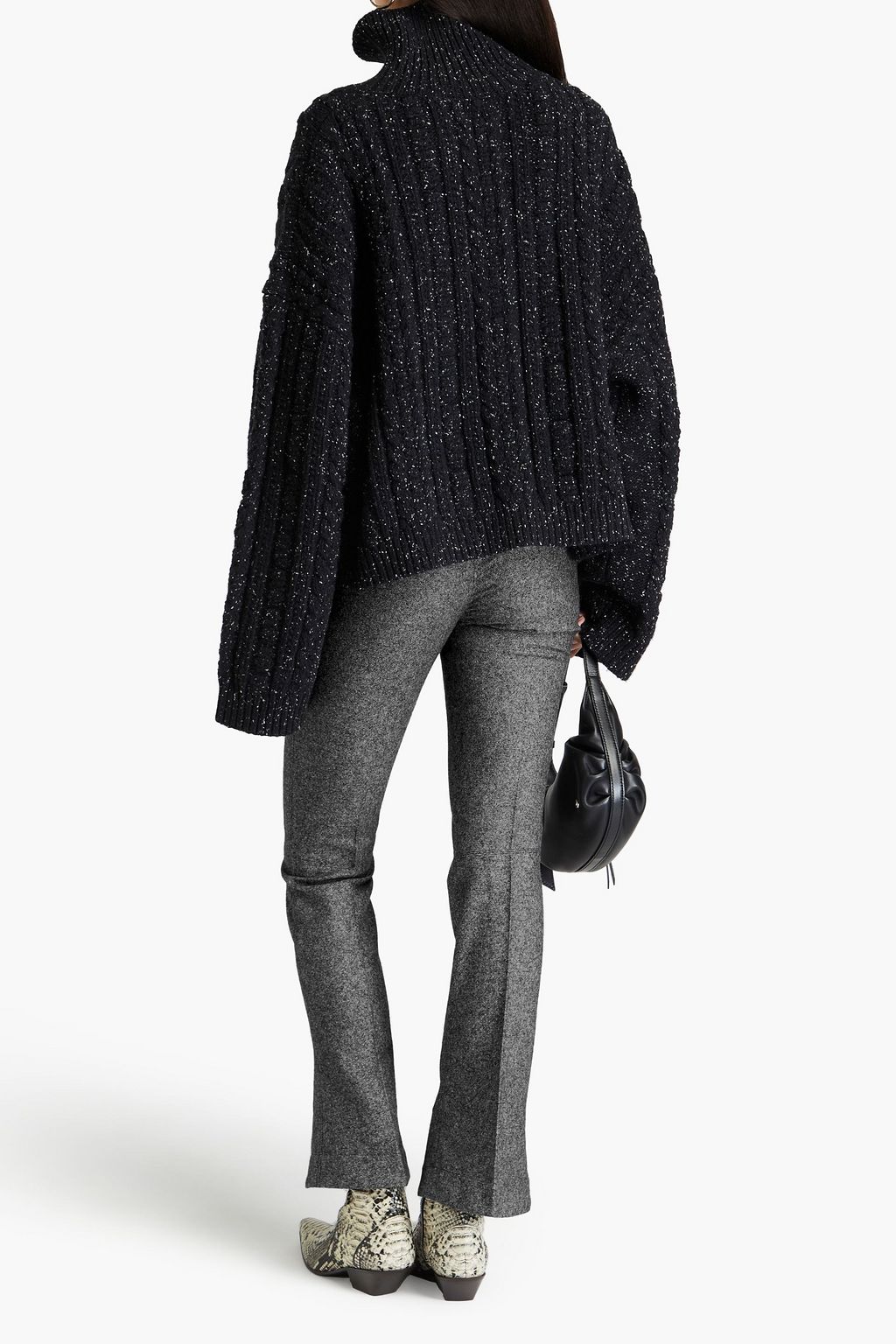 ACNE STUDIOS بنطلون بقصة واسعة من الأسفل من التويد