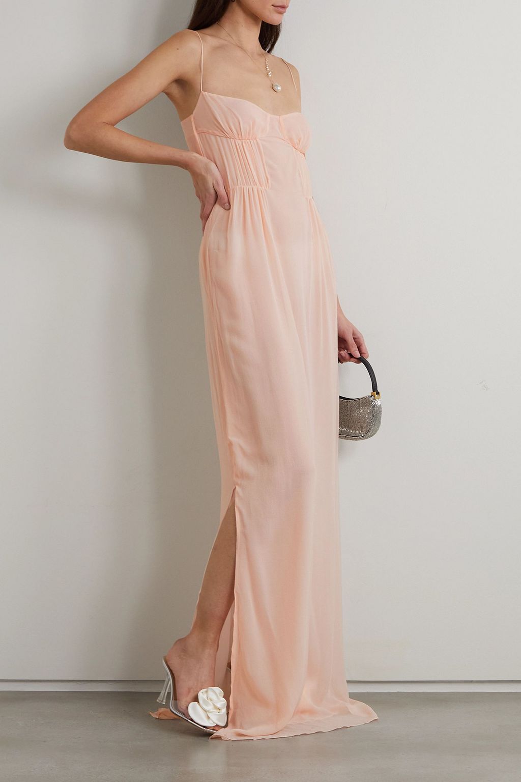 Ruched silk hotsell