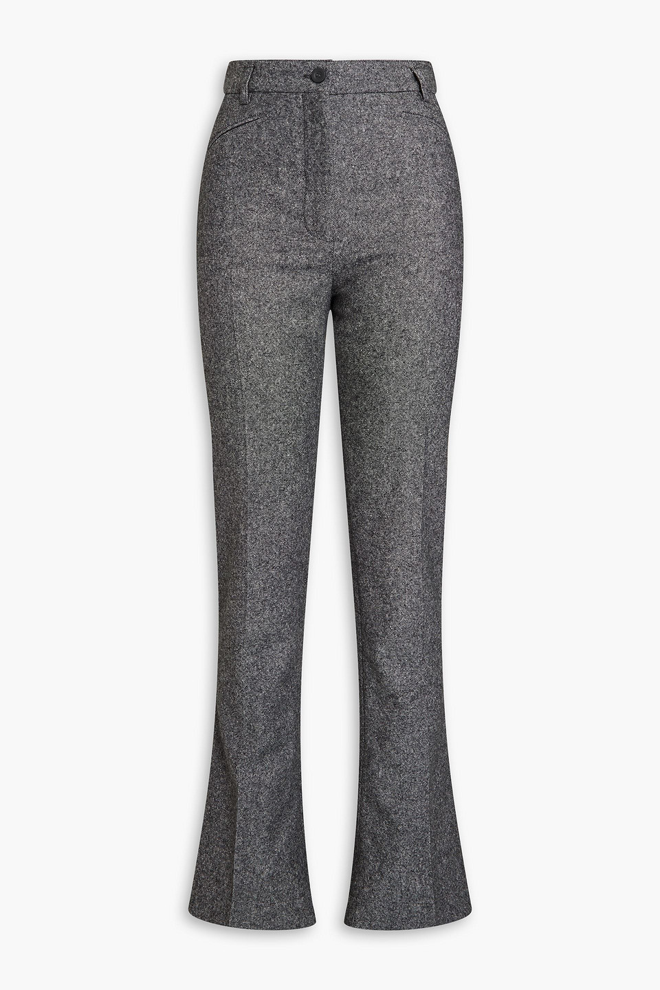 Tweed bootcut pants