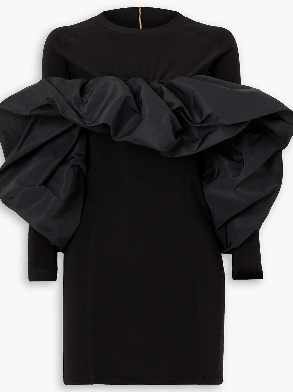 + lutz huelle norman stretch-jersey and taffeta mini dress