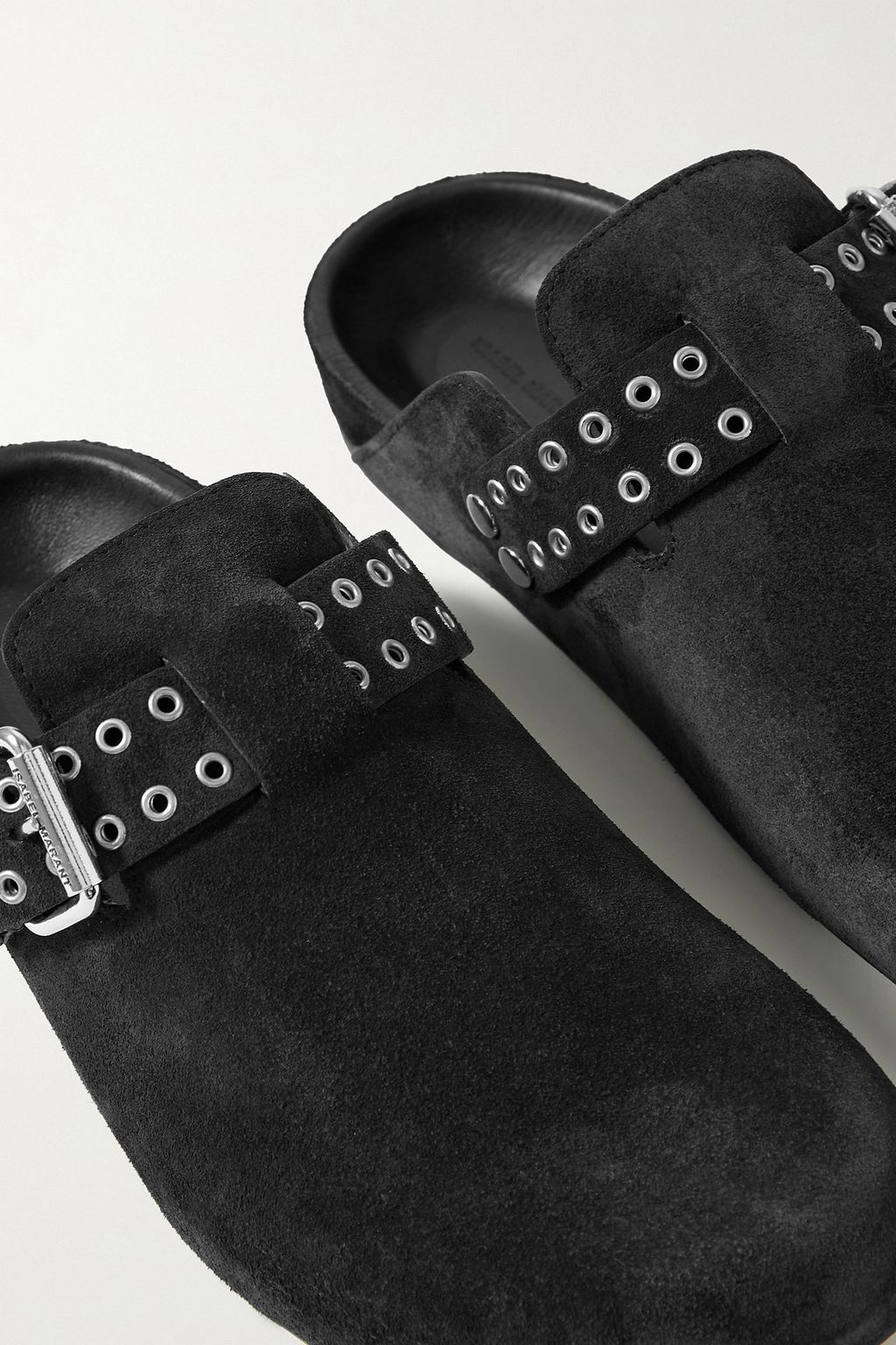 ISABEL MARANT Mirvin buckled suede slippers