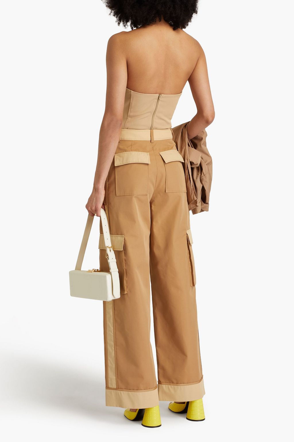MOSCHINO Cargohose aus Gabardine aus einer Baumwollmischung mit Falten