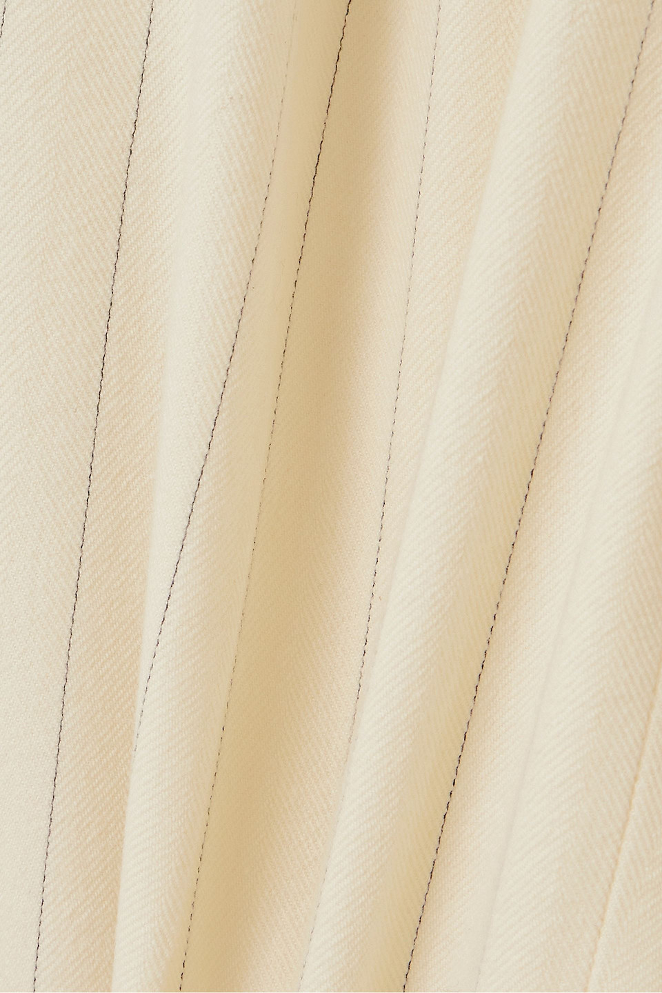 Zimmermann Luminosity Bustier Aus Einer Woll-baumwollmischung Mit Nadelstreifen Und Fischgratmuster In Creme