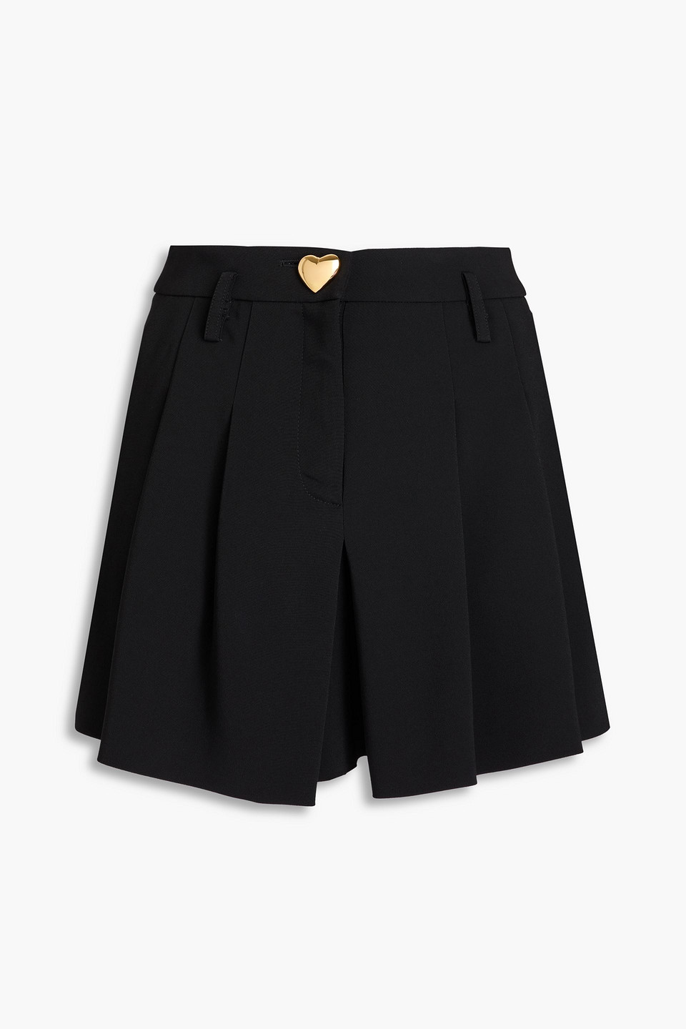 Pleated crepe shorts