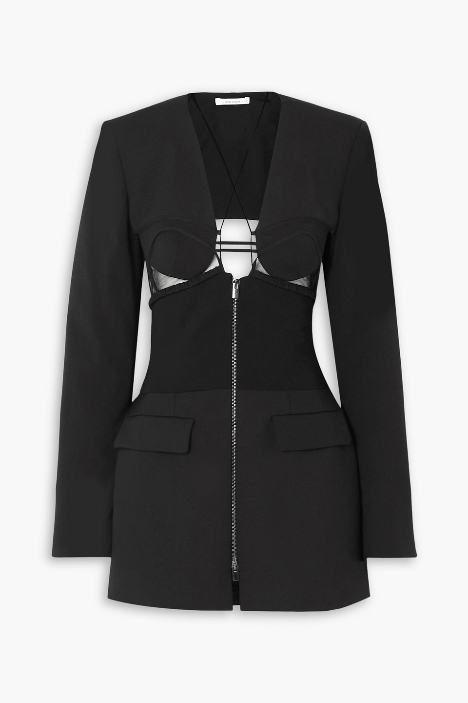 Nensi Dojaka Hybrid Tailoring Jacket With Bra Detail In Black