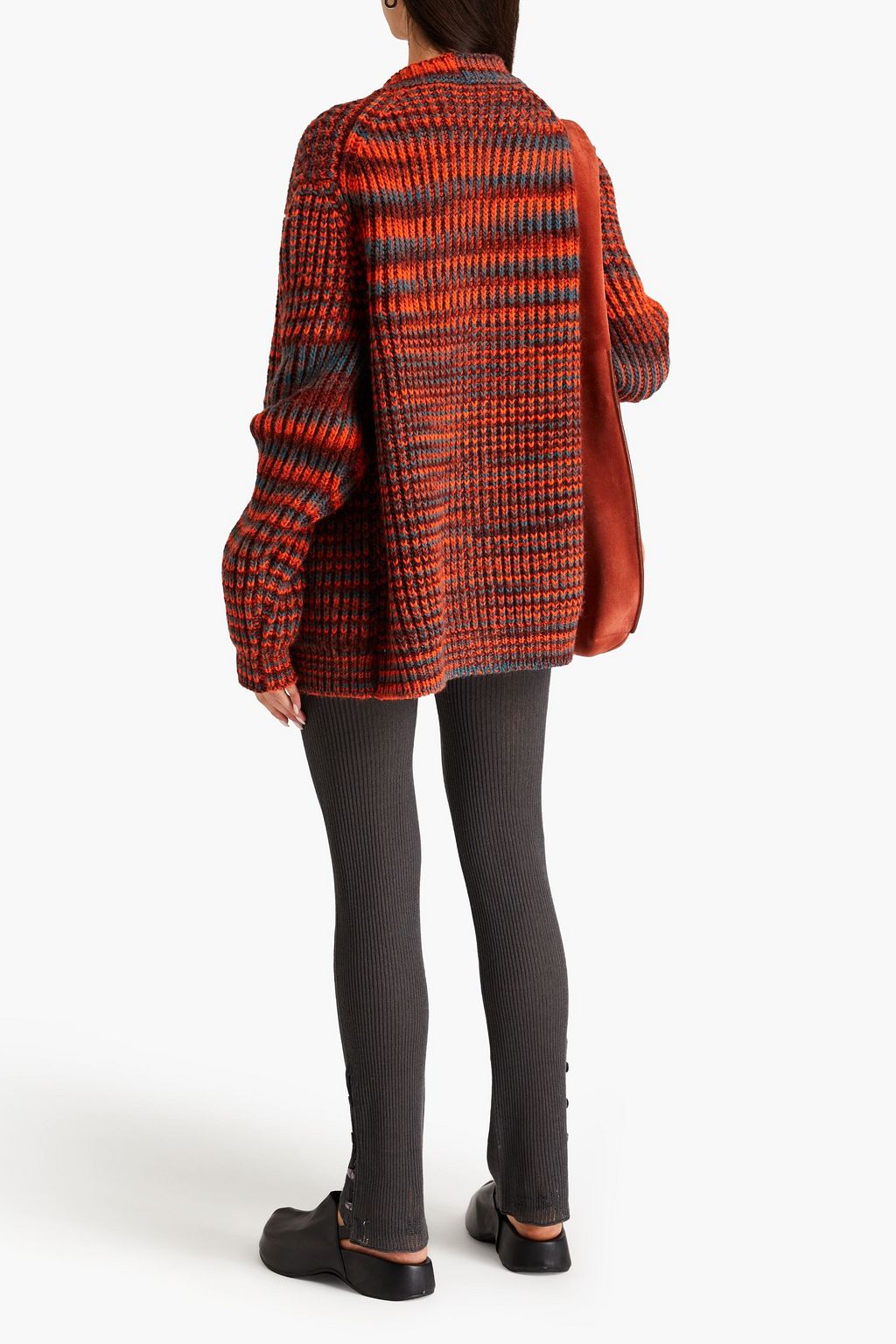 ACNE STUDIOS بنطلون ضيق مضلّع من مزيج الكتان