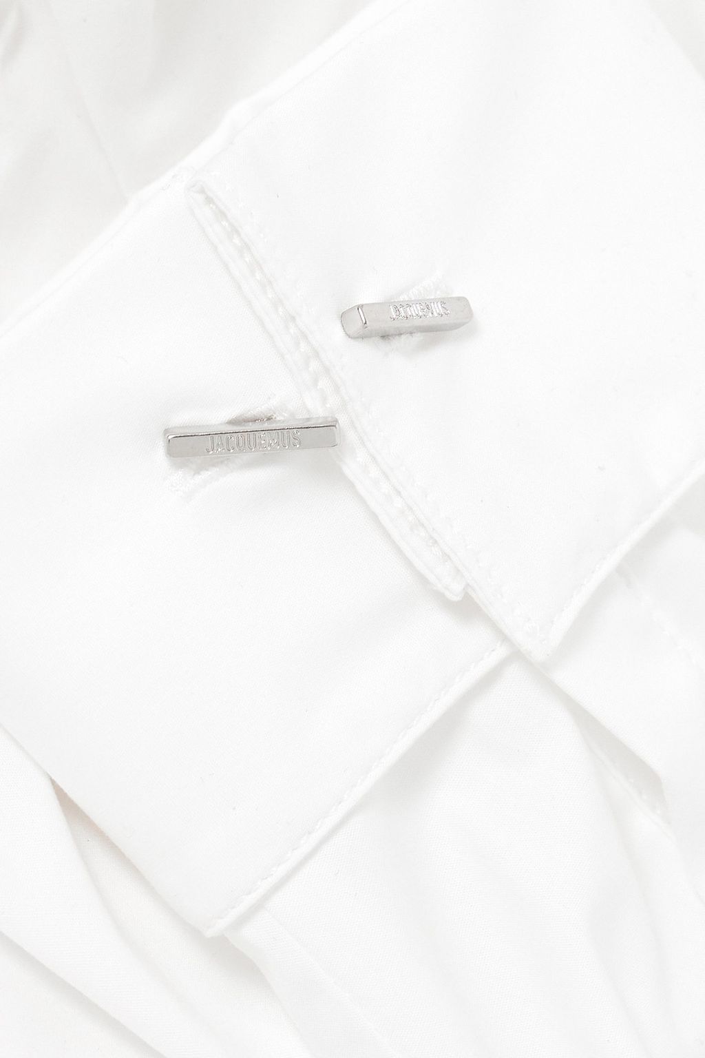 JACQUEMUS Galliga asymmetric cutout cotton-blend poplin shirt