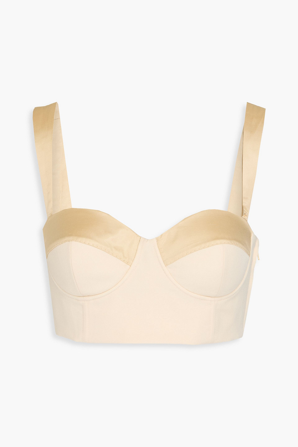 Moschino Cropped Tank Top In Beige
