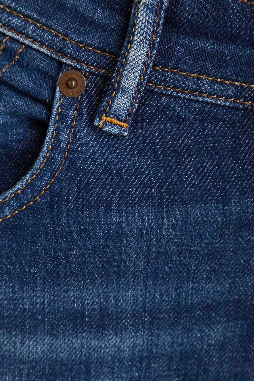 ACNE STUDIOS BLÅ KONST جينز بأرجل ضيقة وخصر مرتفع